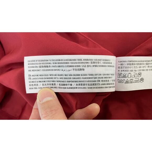 Abercrombie & Fitch Women's Size 0 Red Faux Suede Lined Snap Front A-Line Skirt - Picture 4 of 5